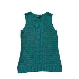 Women's Teal Cable Knit Sweater